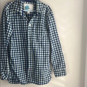 Boden Boy’s Blue Checkered Shirt